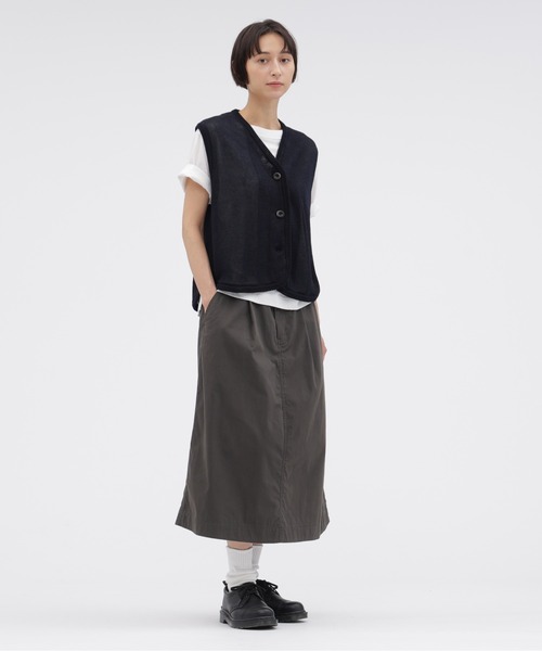 MHL.（エムエイチエル）の「COATED COTTON（カーディガン/ボレロ・レディース・グリーン/ネイビー・2）」の8枚目の写真