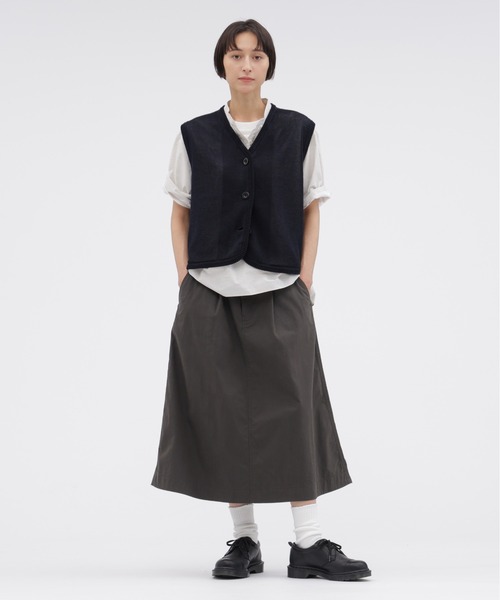MHL.（エムエイチエル）の「COATED COTTON（カーディガン/ボレロ・レディース・グリーン/ネイビー・2）」の9枚目の写真