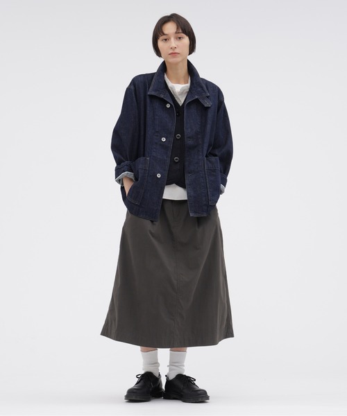 MHL.（エムエイチエル）の「COATED COTTON（カーディガン/ボレロ・レディース・グリーン/ネイビー・2）」の10枚目の写真