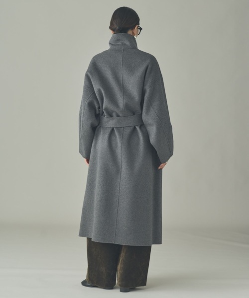 Curensology(カレンソロジー)の「Curensology(カレンソロジー)/<C.S.G>ウールカシミヤコート(ステンカラーコート・レディース・グレー/オフホワイト・FREE)」の10枚目の写真