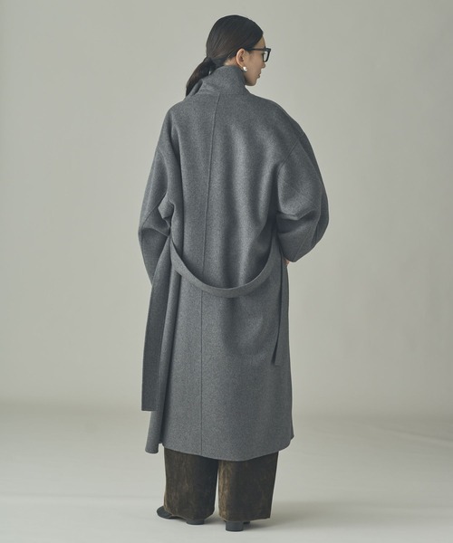 Curensology(カレンソロジー)の「Curensology(カレンソロジー)/<C.S.G>ウールカシミヤコート(ステンカラーコート・レディース・グレー/オフホワイト・FREE)」の13枚目の写真