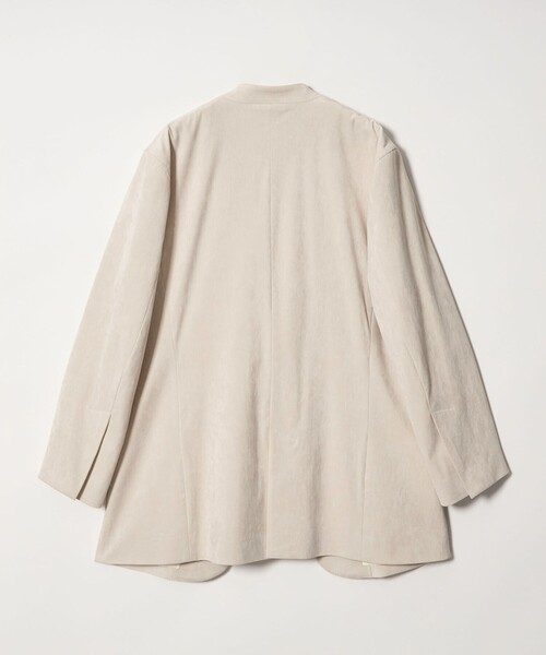 conte(コンテ)の「<conte>NVL スエードライク ノーカラージャケット(ノーカラージャケット・レディース・ブラック/オフホワイト・FREE)」の7枚目の写真