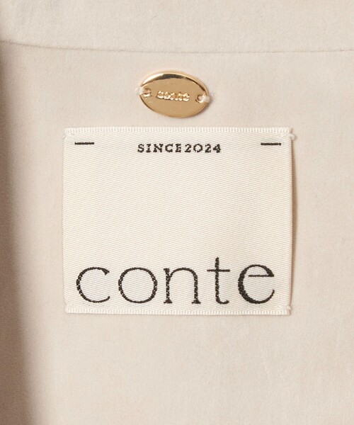 conte(コンテ)の「<conte>NVL スエードライク ノーカラージャケット(ノーカラージャケット・レディース・ブラック/オフホワイト・FREE)」の14枚目の写真