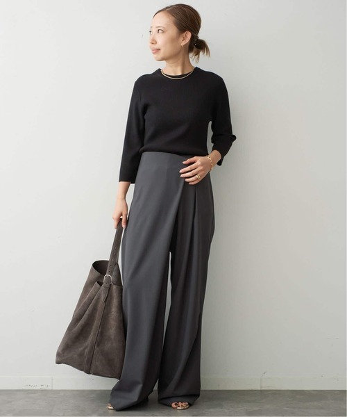 Deuxieme Classe(ドゥーズィエムクラス)の「* Rib クルーネック プルオーバー(ニット/セーター・レディース・ブラウン/ブラック/ネイビー/ウッド・FREE)」の22枚目の写真