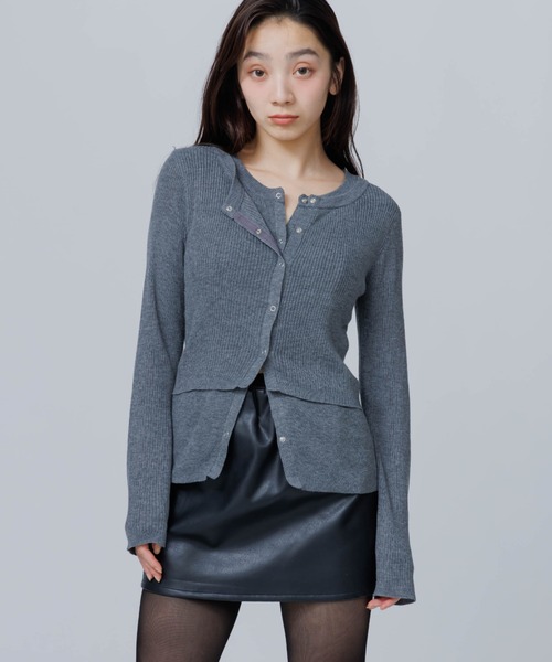 SENEE(セニー)の「tuck volume mini skirt(タックボリュームミニスカート)(スカート・レディース・ブラウン/ブラック・SMALL/MEDIUM)」の6枚目の写真