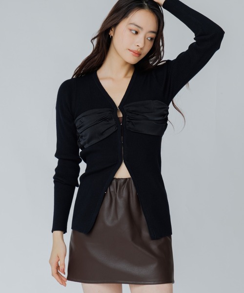 SENEE(セニー)の「tuck volume mini skirt(タックボリュームミニスカート)(スカート・レディース・ブラウン/ブラック・SMALL/MEDIUM)」の17枚目の写真