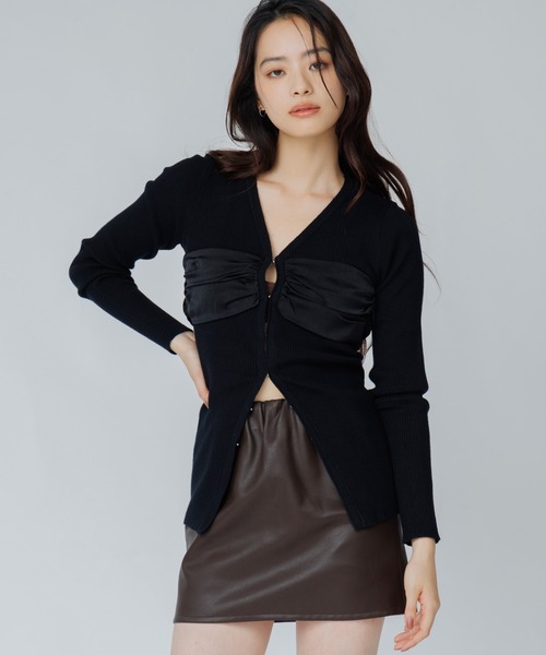 SENEE(セニー)の「tuck volume mini skirt(タックボリュームミニスカート)(スカート・レディース・ブラウン/ブラック・SMALL/MEDIUM)」の18枚目の写真