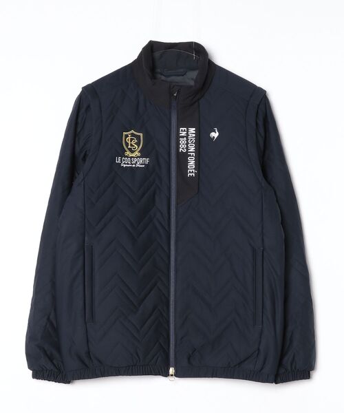 le coq sportif GOLF（ルコックスポルティフゴルフ）の「ルコックゴルフ　ヒートナビ中わたキルト2WAYブルゾン（ブルゾン・メンズ・レッド/ブラック/ネイビー・M/S/XXL/L/XL）」の2枚目の写真