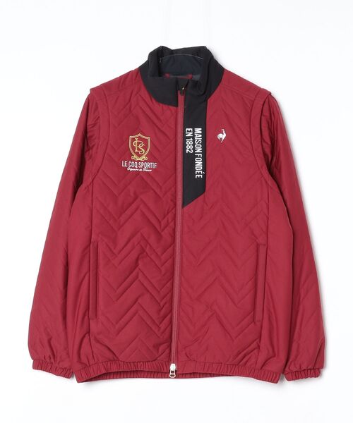 le coq sportif GOLF（ルコックスポルティフゴルフ）の「ルコックゴルフ　ヒートナビ中わたキルト2WAYブルゾン（ブルゾン・メンズ・レッド/ブラック/ネイビー・M/S/XXL/L/XL）」の3枚目の写真