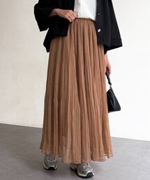 Chez toi | 細プリーツシアースカート(スカート)