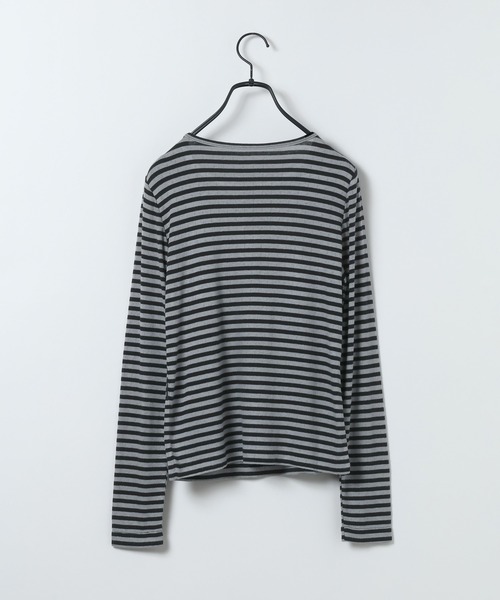 JEANASIS(ジーナシス)の「【25quee】ボーダーロゴプルオーバーLS/1069943(Tシャツ/カットソー・レディース・ピンク系その他/ブラック系その他/ブルー系その他・FREE)」の6枚目の写真