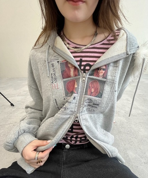 JEANASIS(ジーナシス)の「【25quee】ボーダーロゴプルオーバーLS/1069943(Tシャツ/カットソー・レディース・ピンク系その他/ブラック系その他/ブルー系その他・FREE)」の5枚目の写真