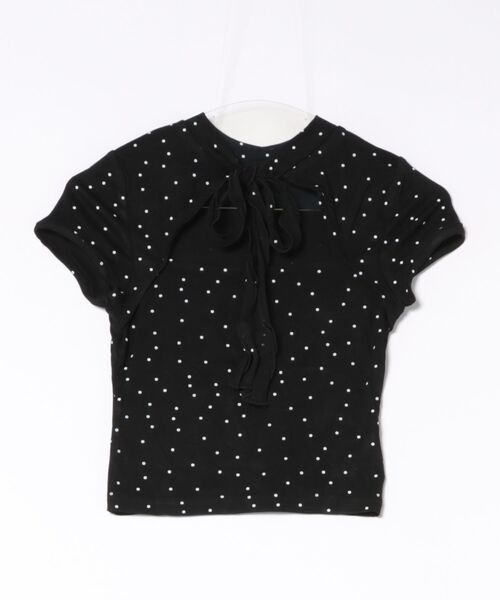 EVRIS(エヴリス)の「2WAYボウタイトップス(Tシャツ/カットソー・レディース・グレー/ホワイト/ブラック・FREE)」の3枚目の写真