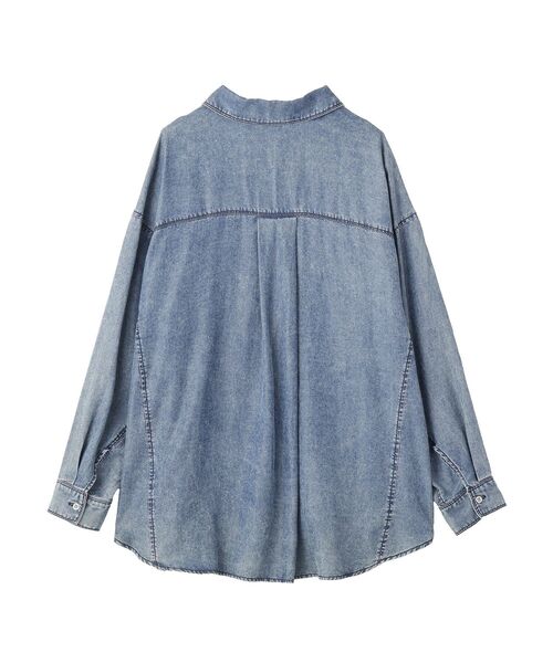 YECCA VECCA（イェッカヴェッカ）の「バイオ加工ヴィンテージデニムシャツ（シャツ/ブラウス・レディース・グレー/インディゴブルー・FREE）」の22枚目の写真