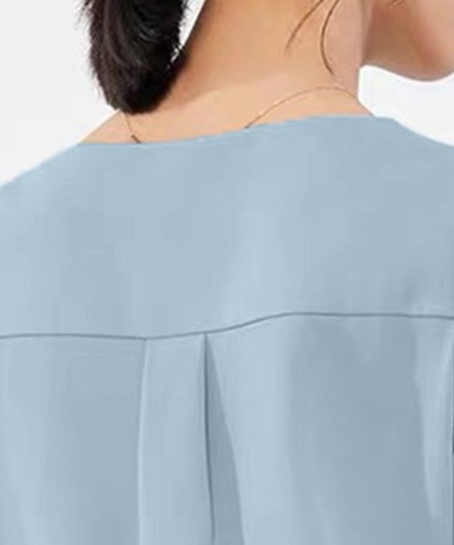 ONEP STAR(ワンピスター)の「配色パイピング変形カラーシャツブラウス(シャツ/ブラウス・レディース・ブルー・X-LARGE/LARGE/MEDIUM)」の13枚目の写真