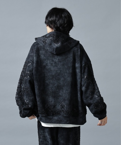 DANKE SCHON(ダンケシェーン)の「DankeSchon/ダンケシェーン/BIJOU SWEAT ZIP HOODIE(パーカー・メンズ・グレー/ブラック・L/M)」の11枚目の写真