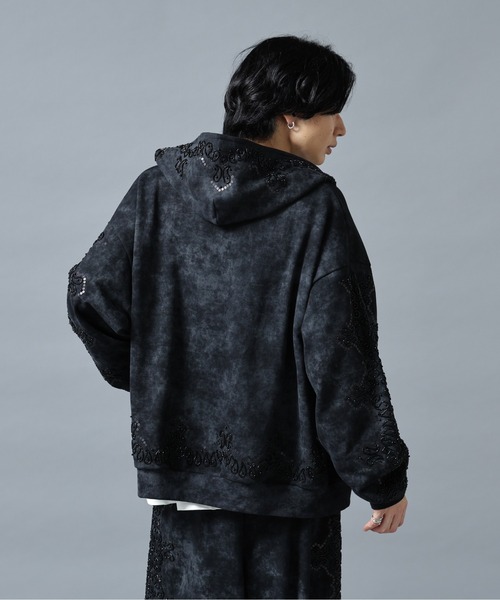 DANKE SCHON(ダンケシェーン)の「DankeSchon/ダンケシェーン/BIJOU SWEAT ZIP HOODIE(パーカー・メンズ・グレー/ブラック・L/M)」の12枚目の写真
