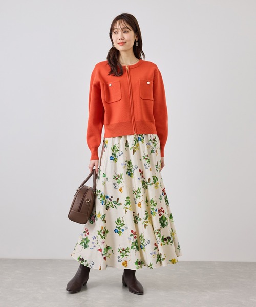 ROPE' PICNIC(ロペピクニック)の「フラワープリントボリュームスカート(スカート・レディース・ホワイト系その他5/ブラウン・FREE)」の3枚目の写真