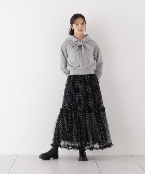 PROPORTION BODY DRESSING（プロポーションボディドレッシング）の「＜Ｅ＞フリルチュールスカート / 1216220005（スカート・レディース・ブラック系その他/ホワイト系その他・MEDIUM/P/S）」の11枚目の写真