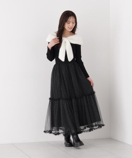 PROPORTION BODY DRESSING（プロポーションボディドレッシング）の「＜Ｅ＞フリルチュールスカート / 1216220005（スカート・レディース・ブラック系その他/ホワイト系その他・MEDIUM/P/S）」の12枚目の写真