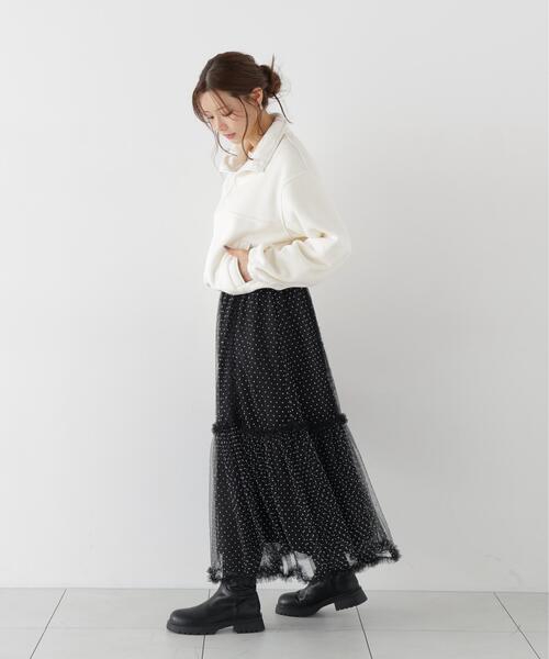 PROPORTION BODY DRESSING（プロポーションボディドレッシング）の「＜Ｅ＞フリルチュールスカート / 1216220005（スカート・レディース・ブラック系その他/ホワイト系その他・MEDIUM/P/S）」の13枚目の写真