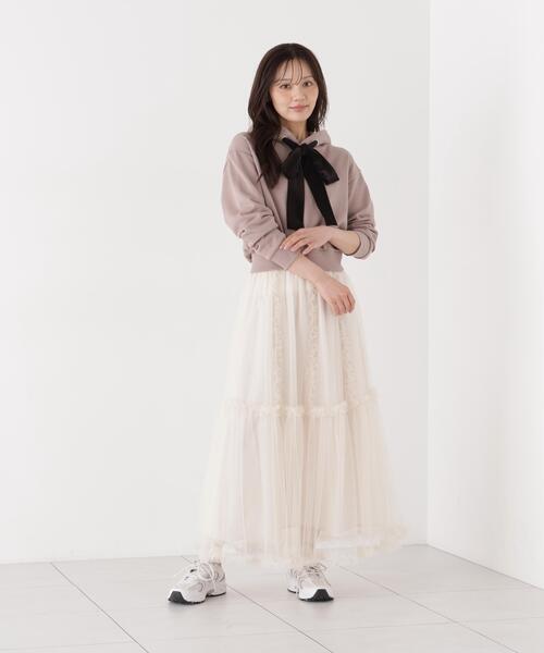 PROPORTION BODY DRESSING（プロポーションボディドレッシング）の「＜Ｅ＞フリルチュールスカート / 1216220005（スカート・レディース・ブラック系その他/ホワイト系その他・MEDIUM/P/S）」の19枚目の写真