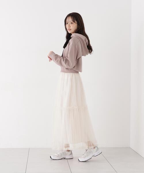 PROPORTION BODY DRESSING（プロポーションボディドレッシング）の「＜Ｅ＞フリルチュールスカート / 1216220005（スカート・レディース・ブラック系その他/ホワイト系その他・MEDIUM/P/S）」の21枚目の写真