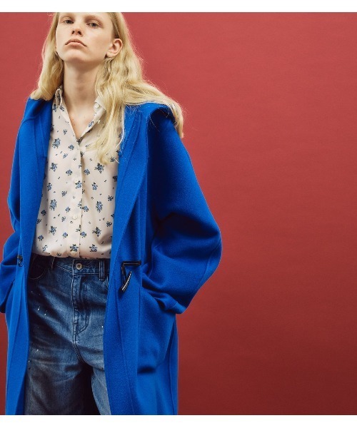 LE CIEL BLEU(ルシェルブルー)の「フローラルダブルボタンブラウス / Floral Double Button Blouse(シャツ/ブラウス・レディース・ブラック/ホワイト・36)」の1枚目の写真