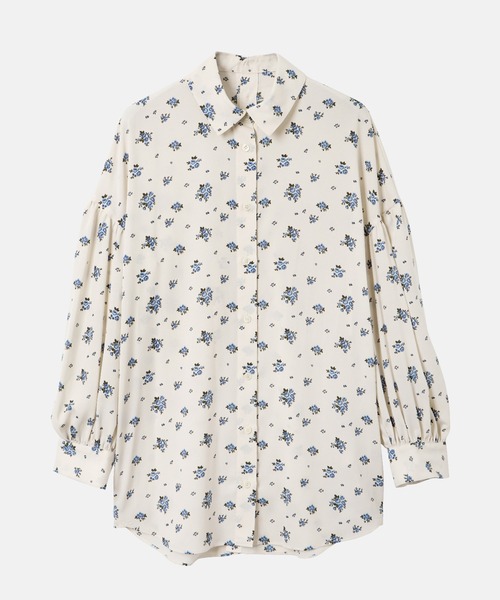 LE CIEL BLEU(ルシェルブルー)の「フローラルダブルボタンブラウス / Floral Double Button Blouse(シャツ/ブラウス・レディース・ブラック/ホワイト・36)」の5枚目の写真