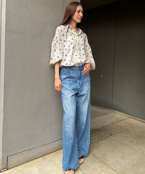 LE CIEL BLEU(ルシェルブルー)の「フローラルダブルボタンブラウス / Floral Double Button Blouse(シャツ/ブラウス・レディース・ブラック/ホワイト・36)」の13枚目の写真