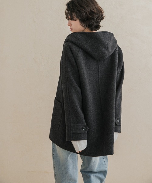 URBAN RESEARCH DOORS(アーバンリサーチドアーズ)の「エアリーウールフードコート(その他アウター・レディース・グレー系その他/ブラウン系その他/ベージュ系その他・FREE)」の8枚目の写真