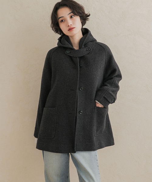URBAN RESEARCH DOORS(アーバンリサーチドアーズ)の「エアリーウールフードコート(その他アウター・レディース・グレー系その他/ブラウン系その他/ベージュ系その他・FREE)」の5枚目の写真
