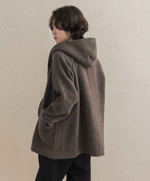 URBAN RESEARCH DOORS(アーバンリサーチドアーズ)の「エアリーウールフードコート(その他アウター・レディース・グレー系その他/ブラウン系その他/ベージュ系その他・FREE)」の15枚目の写真