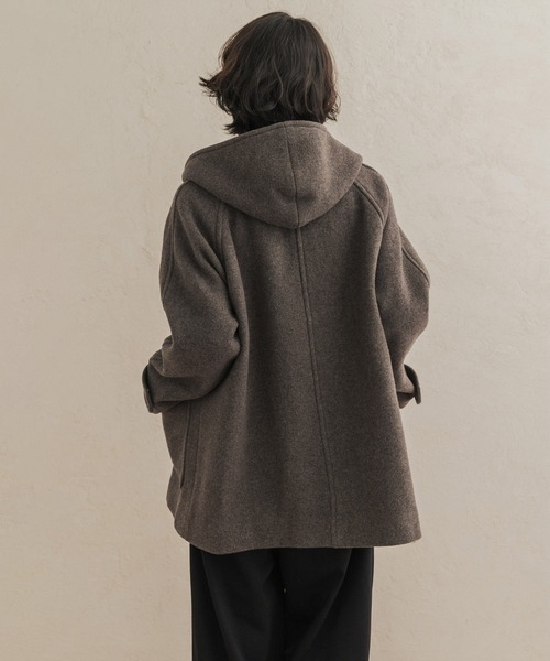 URBAN RESEARCH DOORS(アーバンリサーチドアーズ)の「エアリーウールフードコート(その他アウター・レディース・グレー系その他/ブラウン系その他/ベージュ系その他・FREE)」の16枚目の写真