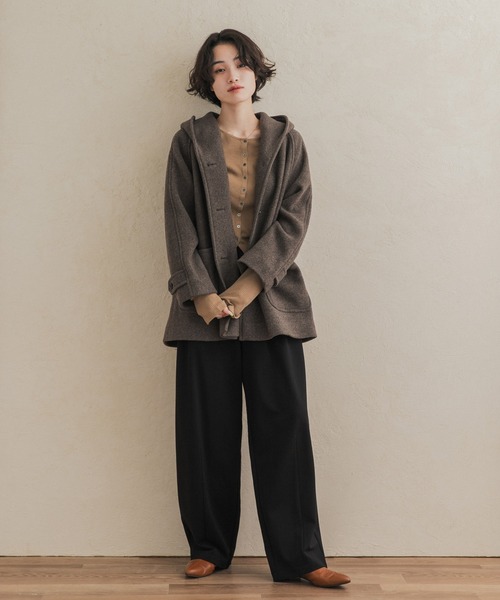 URBAN RESEARCH DOORS(アーバンリサーチドアーズ)の「エアリーウールフードコート(その他アウター・レディース・グレー系その他/ブラウン系その他/ベージュ系その他・FREE)」の19枚目の写真