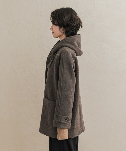 URBAN RESEARCH DOORS(アーバンリサーチドアーズ)の「エアリーウールフードコート(その他アウター・レディース・グレー系その他/ブラウン系その他/ベージュ系その他・FREE)」の21枚目の写真