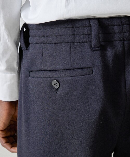 DESIGNWORKS(デザインワークス)の「【セットアップ対応】ウールポンチ ピンタックパンツ / ストレッチ(スラックス・メンズ・カーキ/ダークネイビー・44/46/48/50/52)」の15枚目の写真