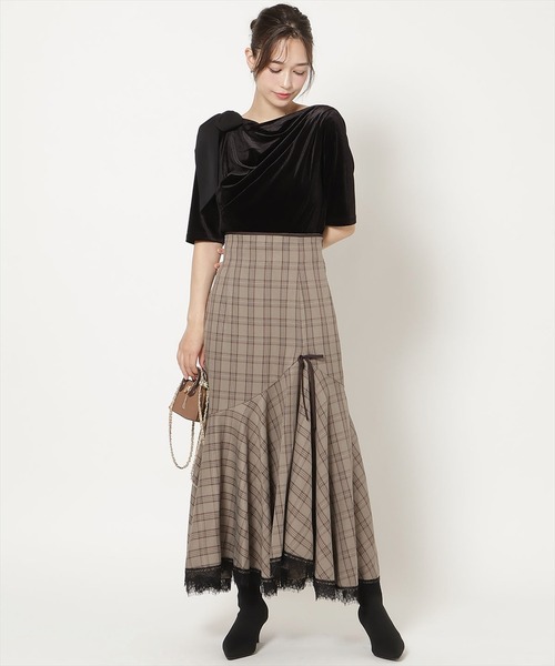 WILLSELECTION(ウィルセレクション)の「ショルダーリボンベロアトップス(Tシャツ/カットソー・レディース・ブラック/ピンク/モカ・FREE)」の21枚目の写真