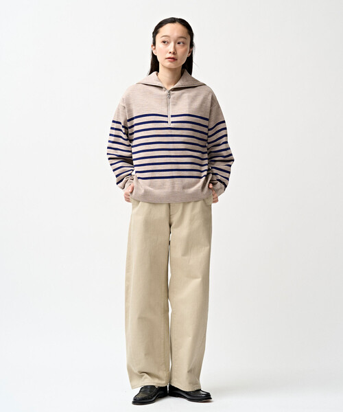 ORCIVAL(オーシバル)の「ORCIVAL | プレーティング ストライプセーラ―カラープルオーバー WOMEN(ニット/セーター・レディース・グリーン系その他/ホワイト系その他5・1)」の16枚目の写真