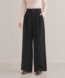 ハイウエスト タックワイドスラックス