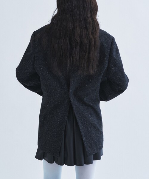 CODE A(コードエー)の「soft nep convertible jacket(テーラードジャケット・レディース・ブラウン系その他4/ブラック系3・00)」の10枚目の写真