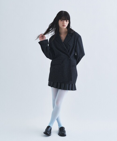 CODE A(コードエー)の「soft nep convertible jacket(テーラードジャケット・レディース・ブラウン系その他4/ブラック系3・00)」の11枚目の写真