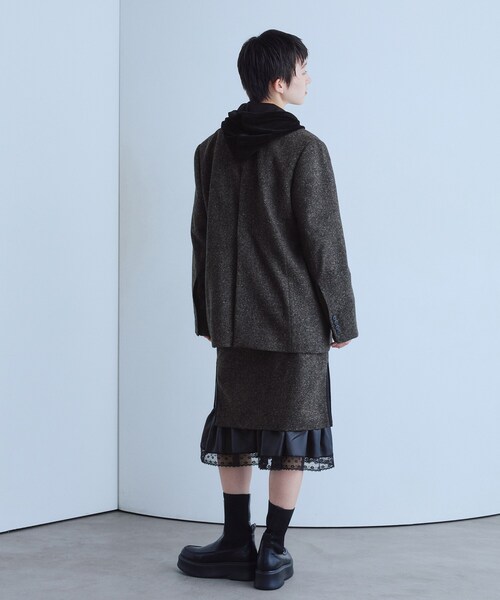 CODE A(コードエー)の「soft nep convertible jacket(テーラードジャケット・レディース・ブラウン系その他4/ブラック系3・00)」の18枚目の写真