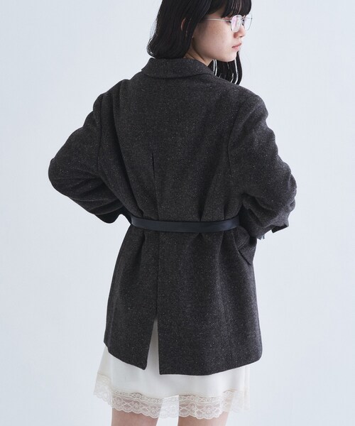CODE A(コードエー)の「soft nep convertible jacket(テーラードジャケット・レディース・ブラウン系その他4/ブラック系3・00)」の21枚目の写真