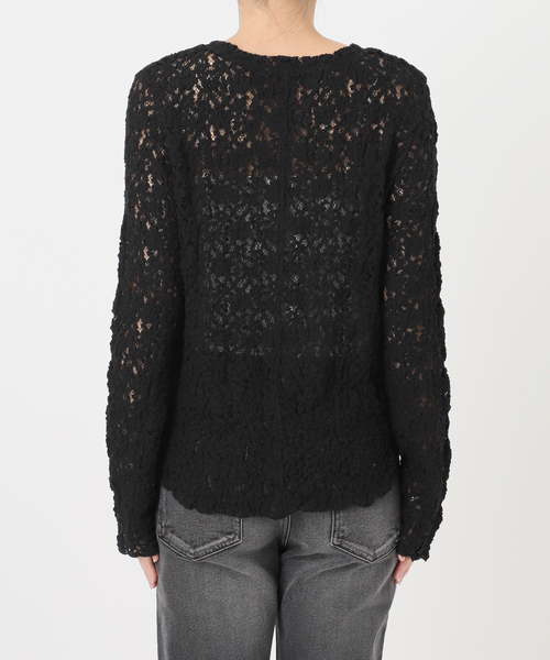 JOURNAL STANDARD relume（ジャーナルスタンダード　レリューム）の「ストレッチレースロングスリーブT（Tシャツ/カットソー・レディース・アイボリー/ブラック・FREE）」の17枚目の写真