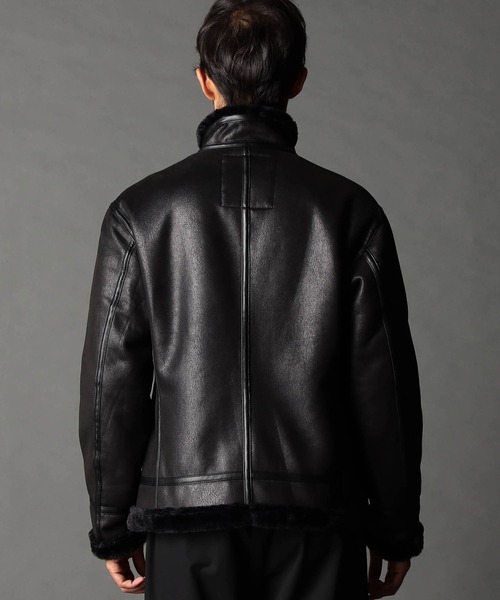 NICOLE CLUB FOR MEN(ニコルクラブフォーメン)の「ムラプリントフェイクムートンブルゾン(ブルゾン・メンズ・ブラック/ダークブラウン・X-LARGE/MEDIUM/LARGE)」の5枚目の写真