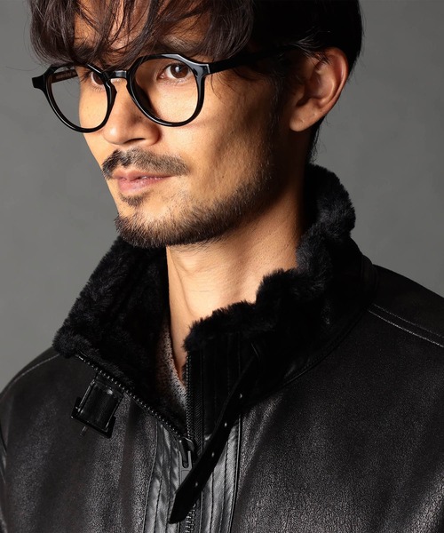 NICOLE CLUB FOR MEN(ニコルクラブフォーメン)の「ムラプリントフェイクムートンブルゾン(ブルゾン・メンズ・ブラック/ダークブラウン・X-LARGE/MEDIUM/LARGE)」の8枚目の写真