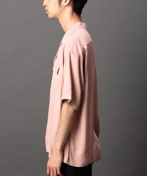 MONKEY TIME（モンキータイム）の「＜monkey time＞ レーヨンツイル オープンカラー ワイド シャツ（シャツ/ブラウス・メンズ・ブラック/ピンク・SMALL/X-LARGE/MEDIUM/LARGE）」の8枚目の写真