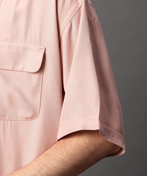 MONKEY TIME（モンキータイム）の「＜monkey time＞ レーヨンツイル オープンカラー ワイド シャツ（シャツ/ブラウス・メンズ・ブラック/ピンク・SMALL/X-LARGE/MEDIUM/LARGE）」の11枚目の写真