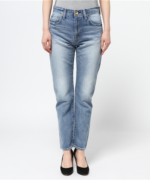 RODEO CROWNS WIDE BOWL（ロデオクラウンズワイドボウル）の「VINTAGE WASH デニム ストレート パンツ（デニムパンツ・レディース・ライトブルー・SMALL/MEDIUM/X-SMALL）」の12枚目の写真